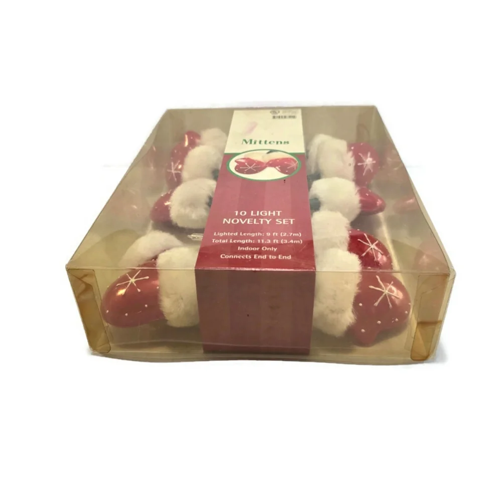 New Santa Red Mittens 10 Light Set Novelty Christmas Lights, 2004,